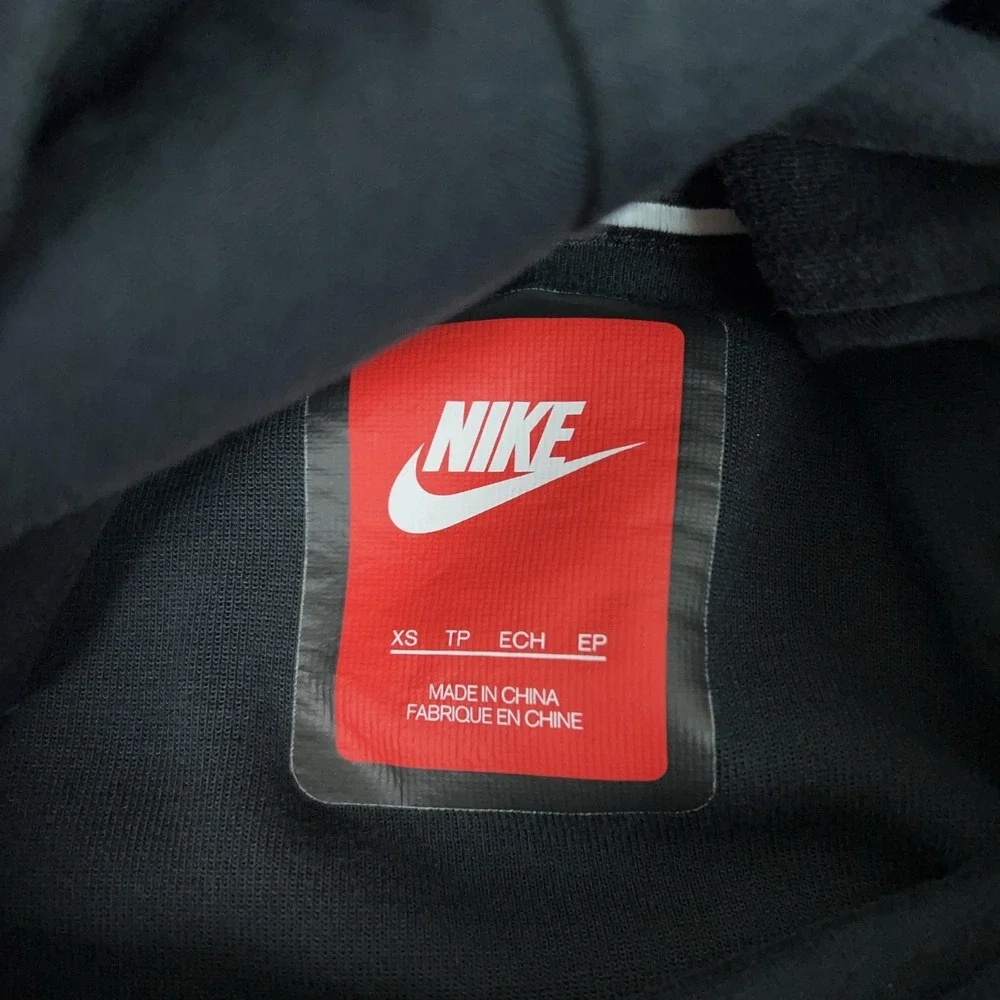 Nike Hoodie Womens XS Black‎ Pullover Sweatshirt Funnel Neck Tech Fleece Sports
